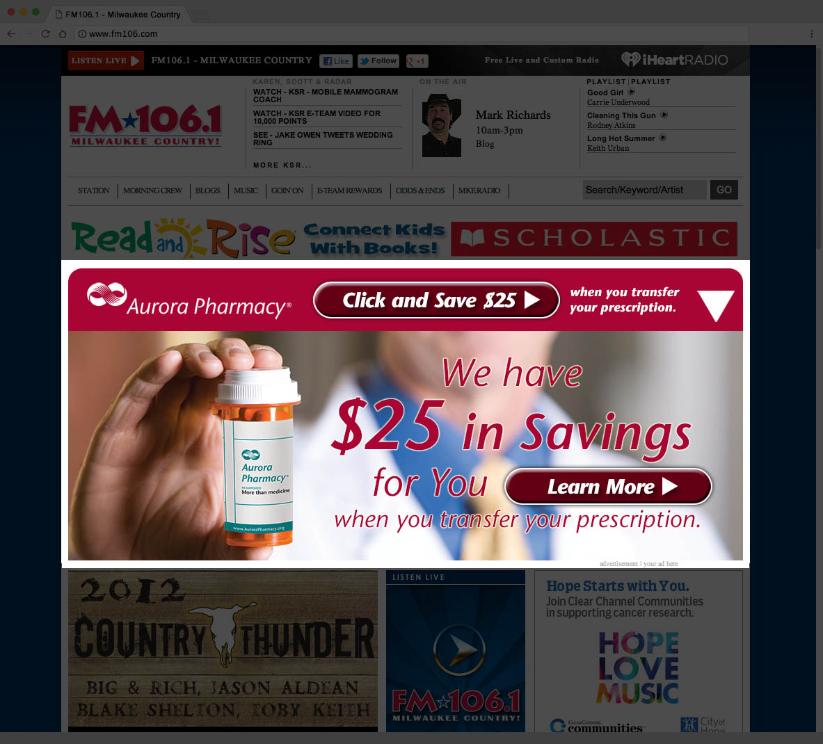 Aurora Pharmacy Pushdown Ad - Expanded State