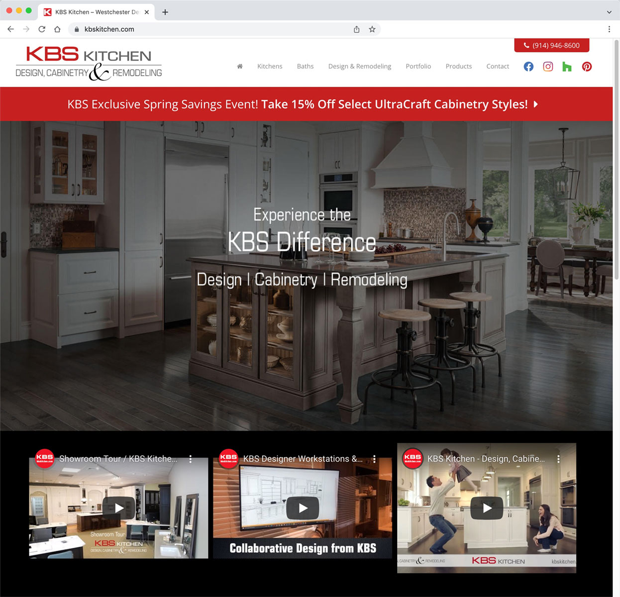 Website for KBS Kitchen, White Plains, NY